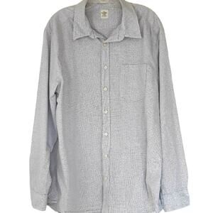 Mens Old Navy Sz XL Fitted Plaid 100% Cotton Long Sleeve Casual Button Up Shirt